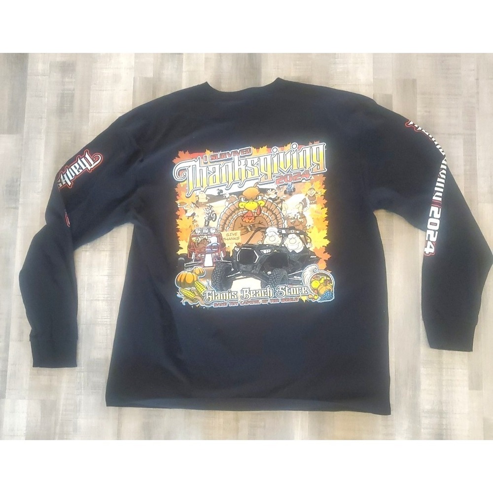 Vintage Shirt Glamis Sun and Fun Men XL Black 4x4 Off-Road ATV Desert Graphic LS